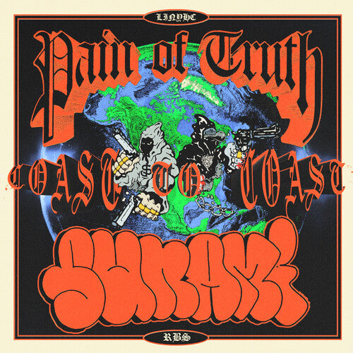 Pain of Truth: Coast to Coast - Half Doublemint Green/Half Blue - VINYL LP