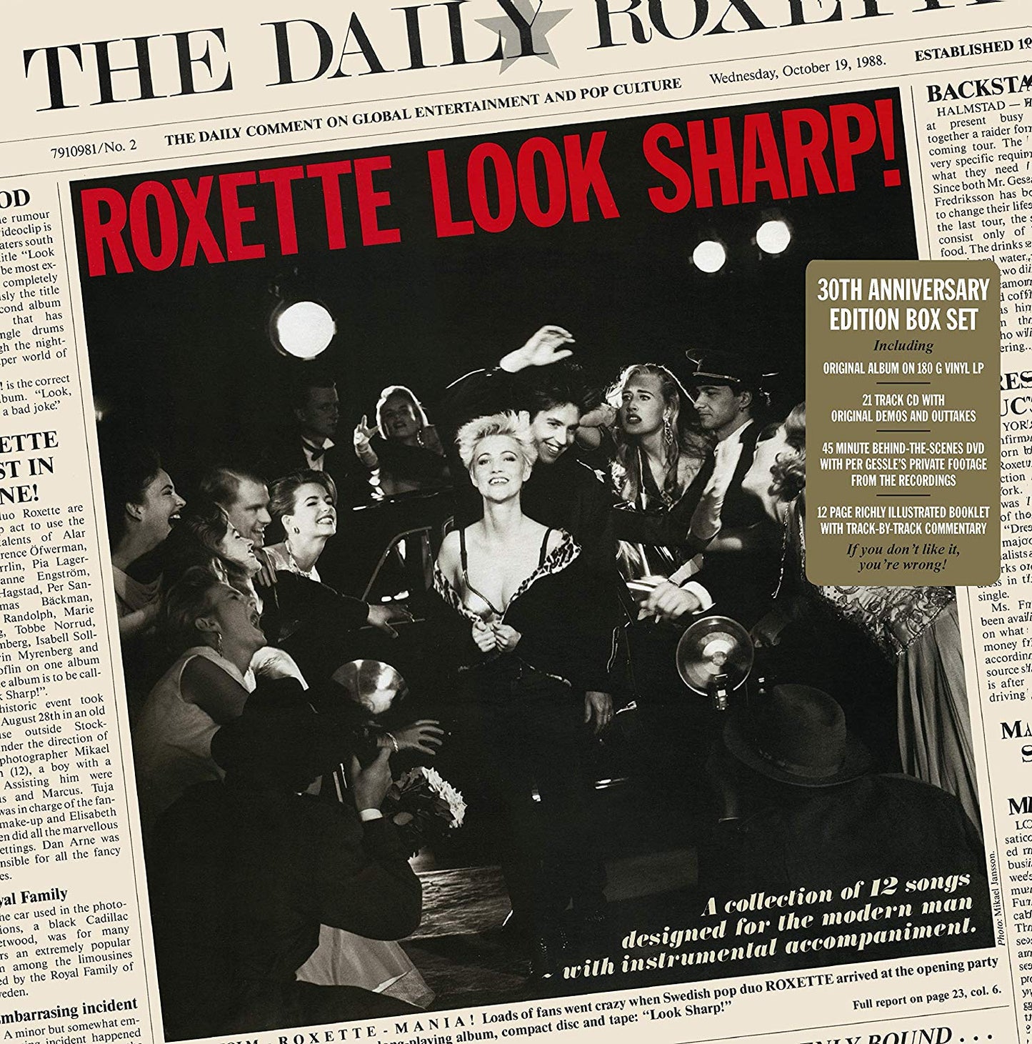 Roxette Look Sharp 30th Anniversary Vinyl LP + CD + DVD Box Set New 2018 - VINYL BOX SETS