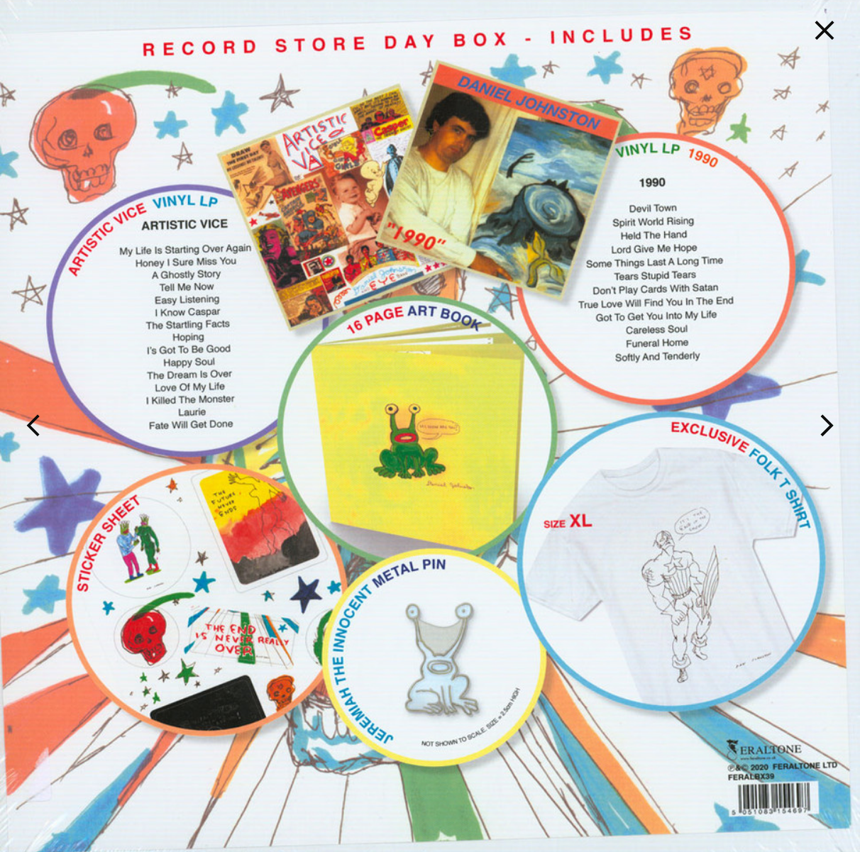 Daniel Johnston The End is Never Really Over Vinyl LP Box Set RSD Aug 2020 - VINYL BOX SETS