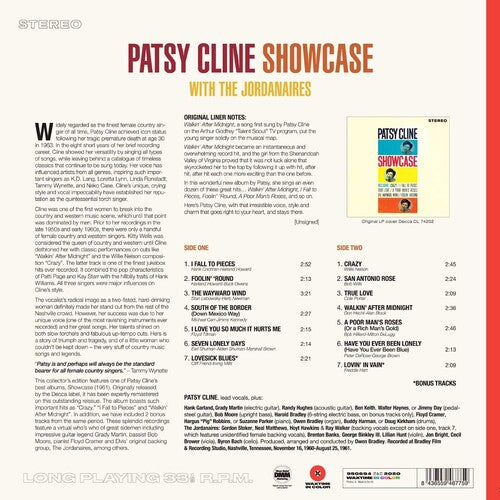 Patsy Cline: Showcase [180-Gram Colored Vinyl With Bonus Tracks] - VINYL LP