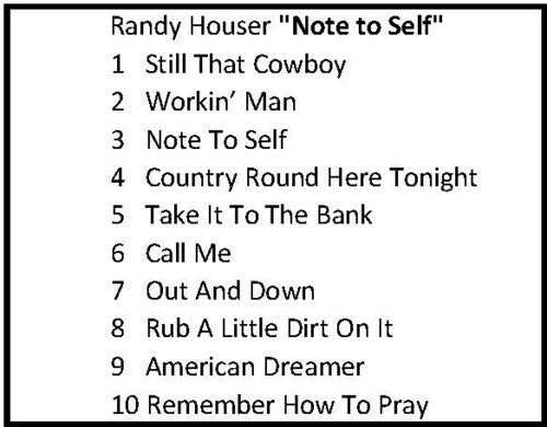 Randy Houser: Note to Self - Smokey Clear Vinyl - VINYL LP