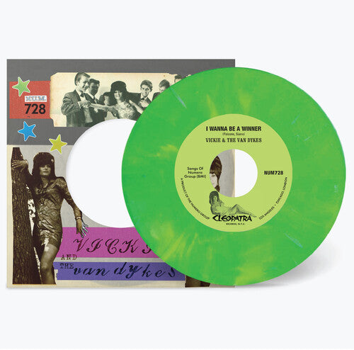 Vickie & the Van Dykes: I Wanna Be A Winner B/w Outcast - Peach/white - VINYL LP