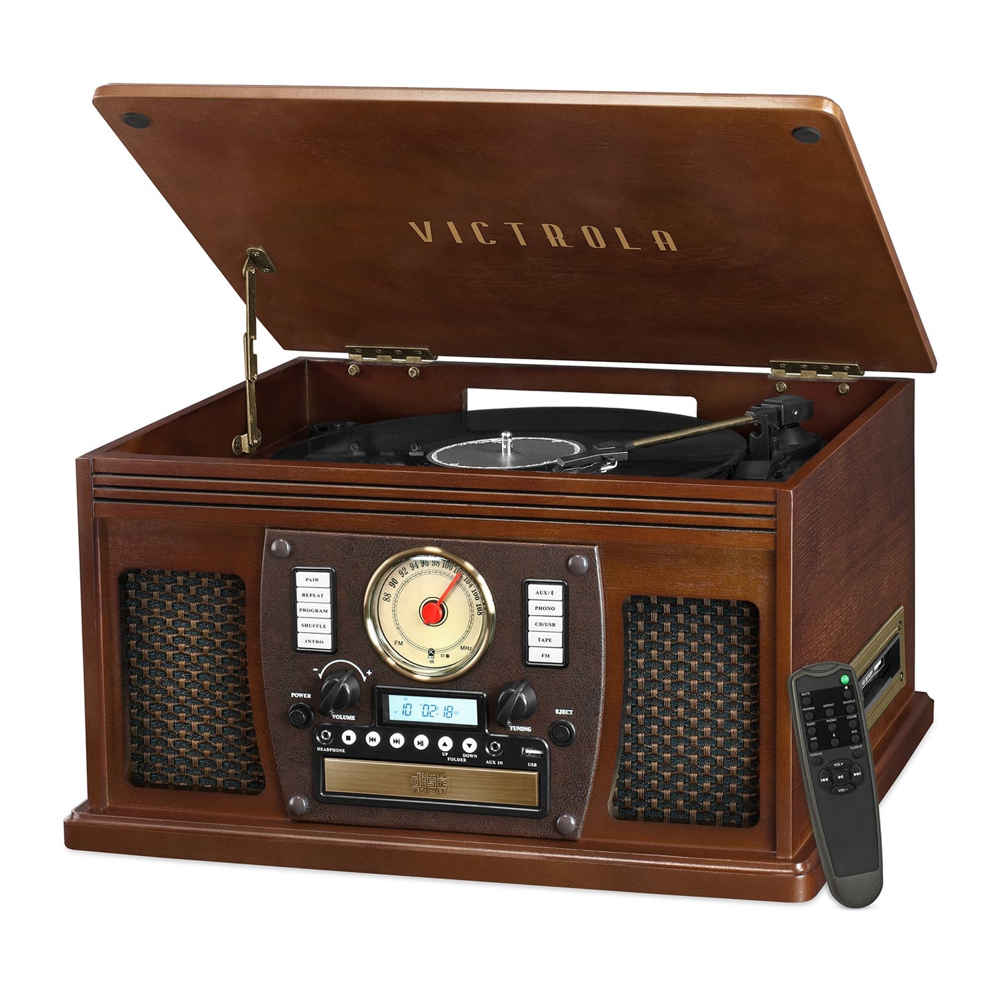 Navigator 8-in-1 Wood Record Player