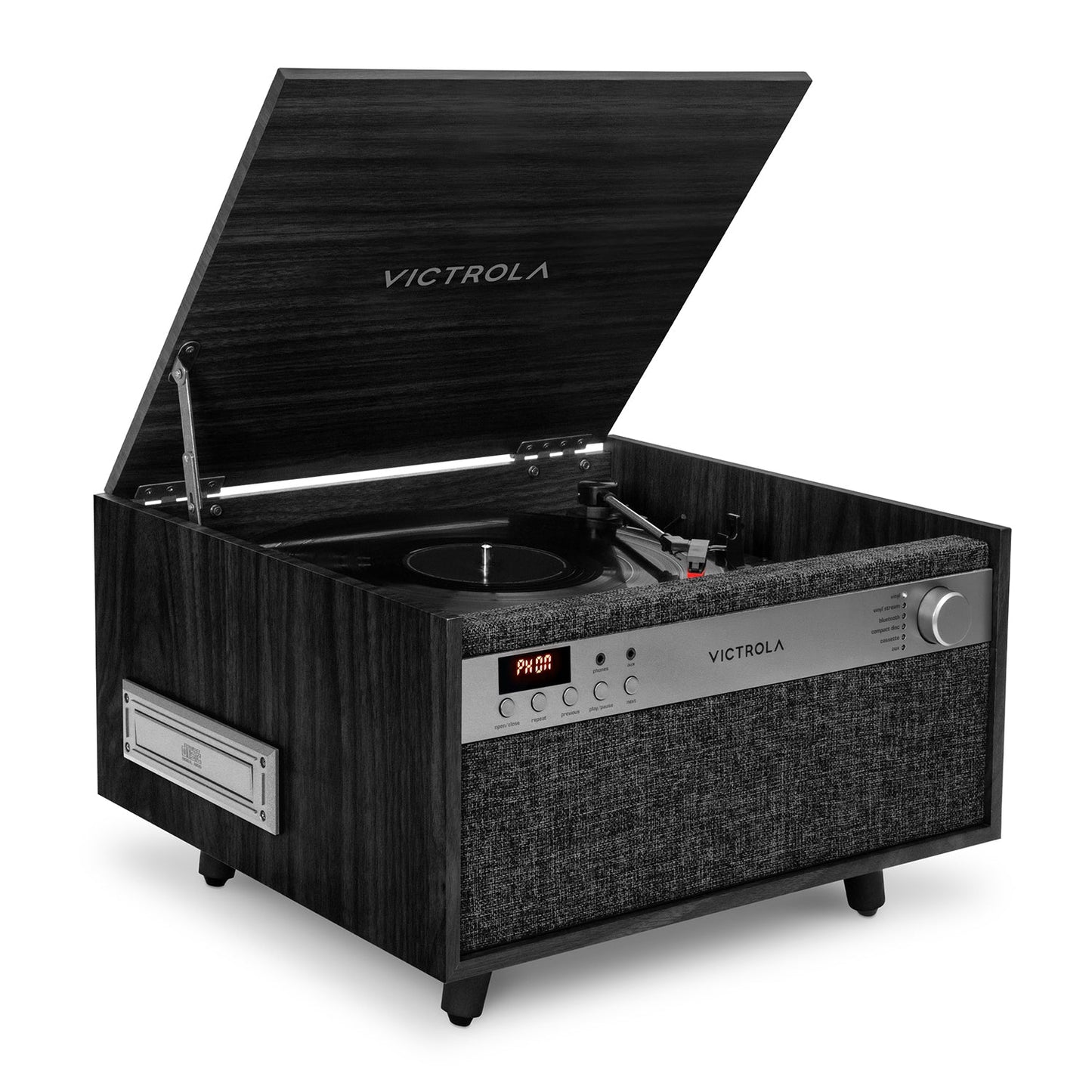 Century 6-in-1 Wood Record Player