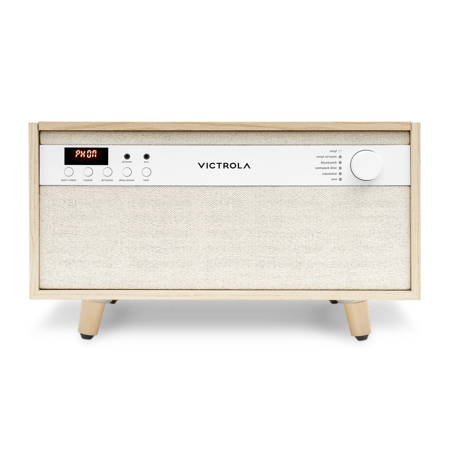 Century 6-in-1 Wood Record Player