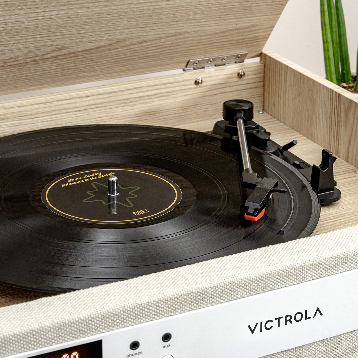 Century 6-in-1 Wood Record Player