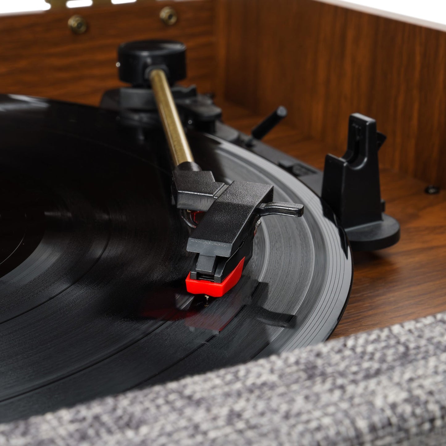 Century 6-in-1 Wood Record Player