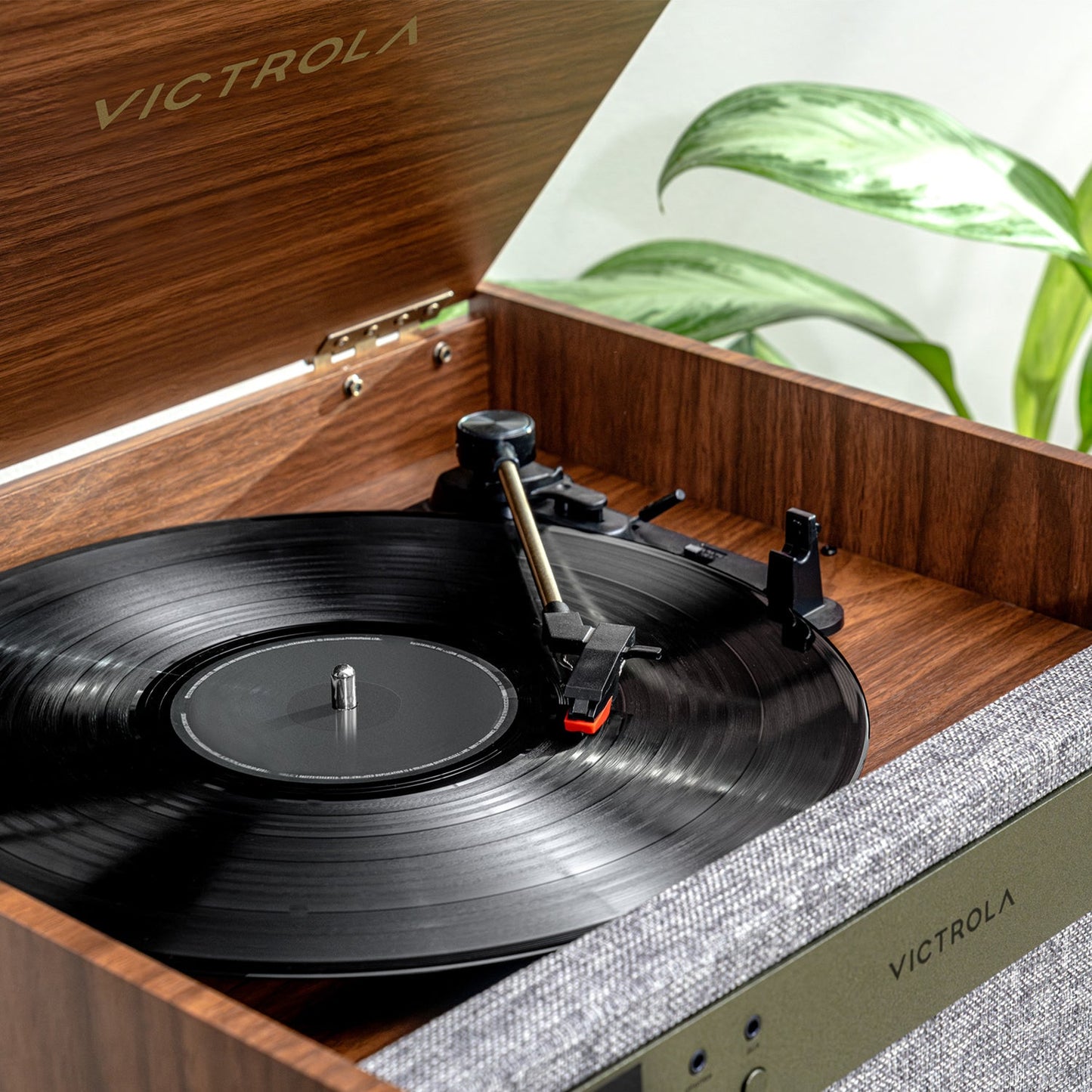 Century 6-in-1 Wood Record Player